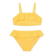 Toddler Girl Eyelet Ruffle Bikini Swimsuit, Two-Piece, Sizes 12M-5T